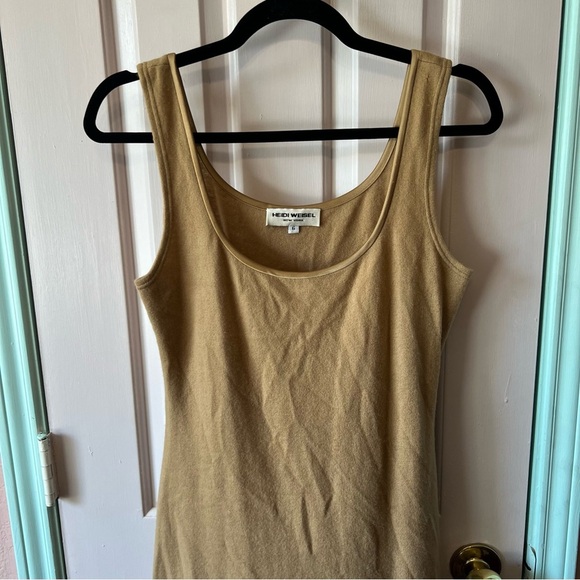 Vintage 90s Heidi Weisel Cashmere Silk Fox Fur Cardigan and Dress Set Size 6 - Picture 11 of 16